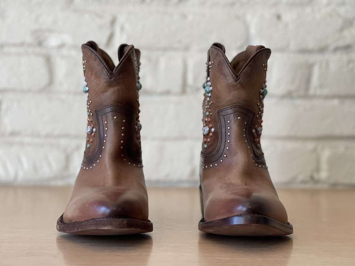 Frye Men’s Billy Pull On Cognac Stone Antiqued Boot 8 D - Medium Frye Billy Pull On Cognac Leather Boots Western Men main image 3