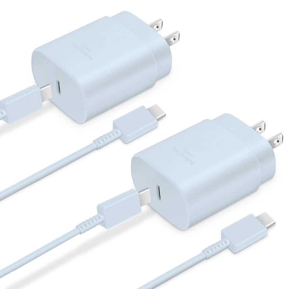 Fast Charging 25W Type C USB Charger with 6ft Cables - Ideal for Galaxy Devices - Image 3 of 4