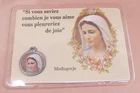 Pious Image & Medal Under Plastic Virgin Mary MEDUGORJE Religious Icon 2