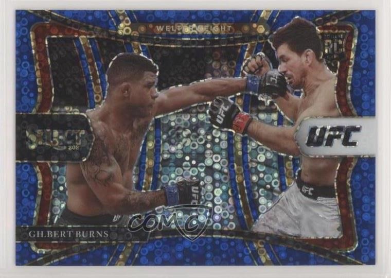 2021 Select UFC Premier Level Blue Disco Prizm 18/99 Gilbert Burns Rookie RC 3k8