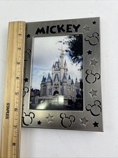 VTG Disney Mickey Mouse Metal Photo Frame 5 1/2" x 7" F B