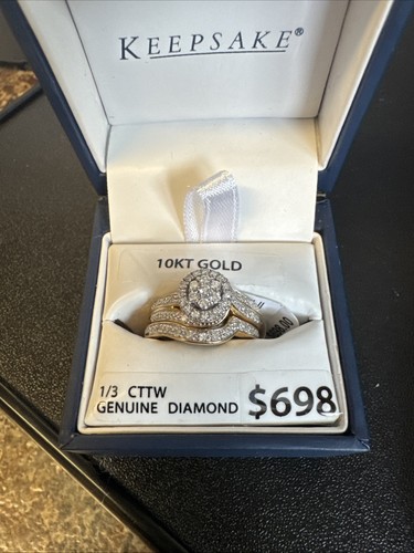 Forevermore 1/3 Carat T.W. Diamond 10kt Two-Tone Gold Bridal Set - Picture 1 of 4