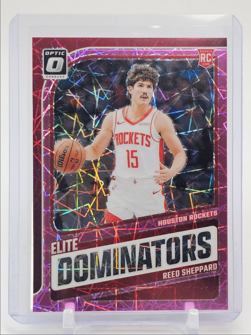 REED SHEPPARD 2024-25 OPTIC ELITE DOMINATORS ROOKIE PINK VELOCITY /79 Q5758