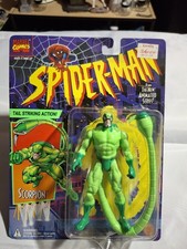ToyBiz Spider-Man Scorpion Action Figure Tail Striking Animated Series 1994