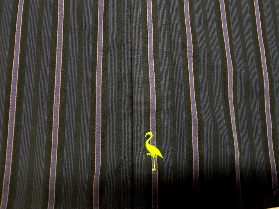 Рубашка мужская Tailorbyrd на пуговицах спереди с длинным рукавом хлопок черная полоса X Large XL - Изображение 3 из 4