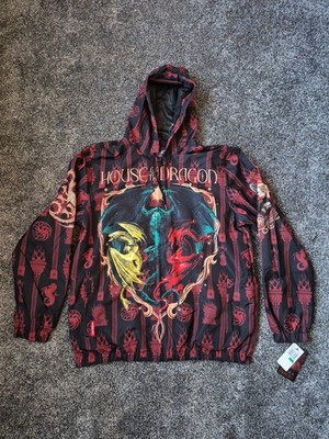 Members Only Game Of Thrones House Of The Dragon Windbreaker Mens Size Large 