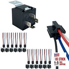 4-pin 40/30AMP 12V DC Relay Kit, SPST Automotive Relay, Pack of 12 12 pack