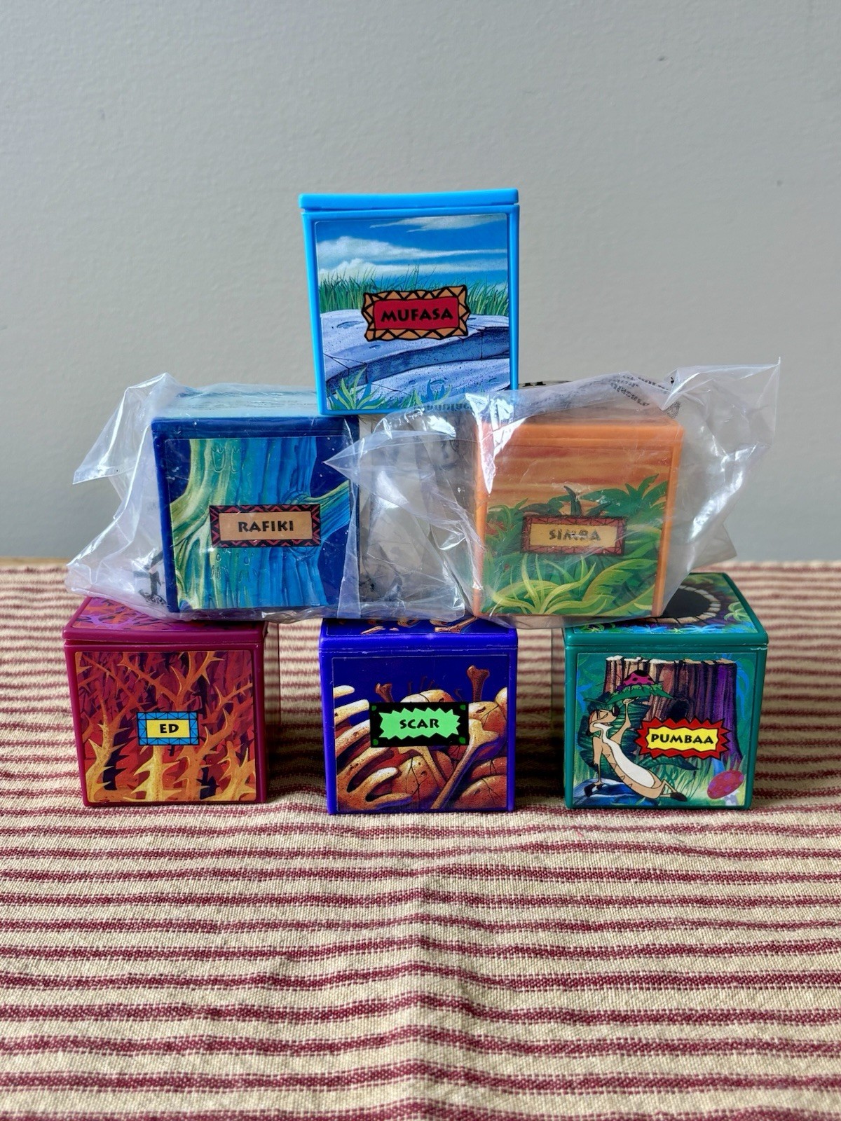 1994 Burger King Disney Lion King Finger Puppets 2 Brand NEW & 4 Open. Set of 6