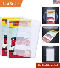 200 Count Clear Comic Book Bags 7.2x10.5 Inch - Acid-Free Mylar Protection