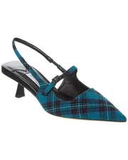 Jimmy Choo Didi 45 Tartan Slingback Pump Women's Blue 36