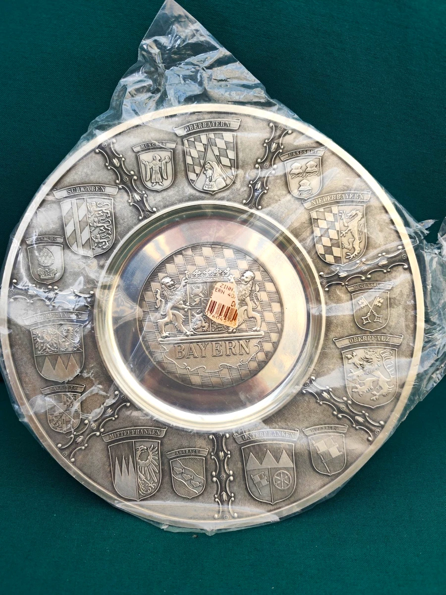 Frieling Zinn Wandteller "Bayern" 24,5 cm - NEU in OVP mit Zertifikat Wappen