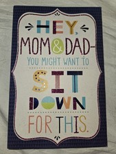   Funny Pregnancy Announcement Card   Hey Mom  Dad You  re Going to Be...