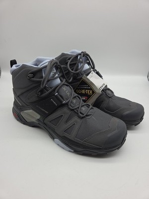 9.5 Salomon X Ultra 4 Mid GTX Waterproof Womens Hiking Shoes Magnet/Black 416250
