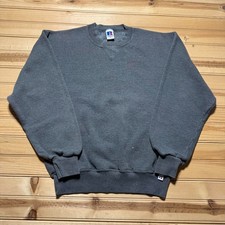 Vintage 90s Russell Athletic Blank Fleece Crewneck Pullover Sweatshirt - Medium