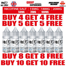 Nic Salts e liquid Nicotine Shots Nic Drops 10ml 15/18/20mg 50/70/100VG Vape 189.00 per litre