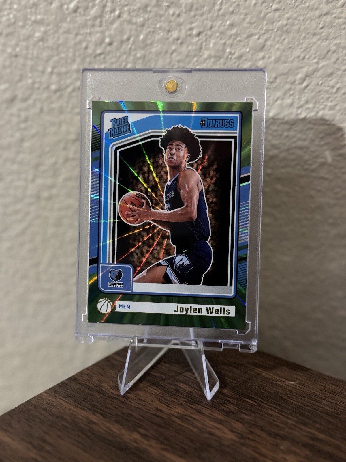 2024-25 Panini Donruss - Rated Rookie Jaylen Wells #245 Holo Green Laser (RC)