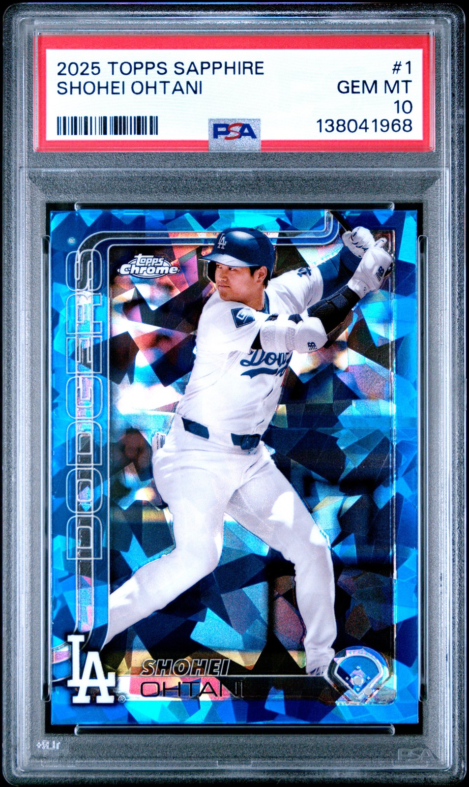 2025 TOPPS CHROME SAPPHIRE #1 SHOHEI OHTANI PSA 10