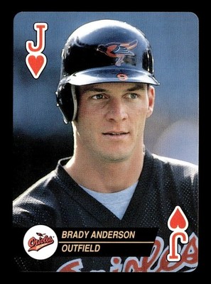 1993 Bicycle Baseball Aces Playing Cards Jack of Hearts Brady Anderson B191