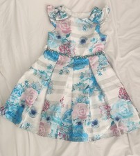 New Rare Editions Fancy Size 6 Girls Dress- Light Blue Floral