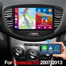 For Hyundai i10 2007-2013 Apple CarPlay Android 14 Car Radio Stereo GPS RDS Wifi