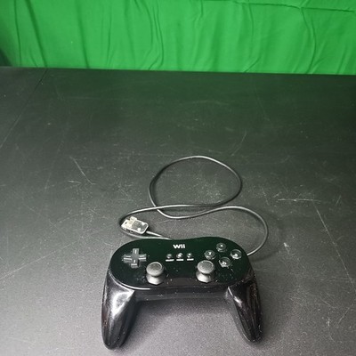 Black Classic Controller Pro Nintendo Wii / U OEM Official RVL-005(2) Wired. D