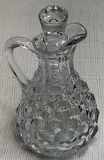 Vintage Fostoria Glass American Pattern Oil or Vinegar Cruet With Stopper