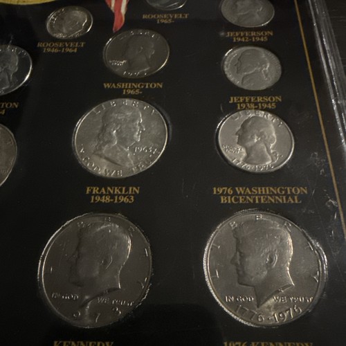 U.S. Coins of The 20th Century Framed Piece Silver & Clad (29 Coin Set) - Picture 6 of 14