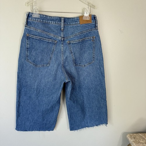 Madewell Pantalone Donna Vita Alta Gamba Larga Culottes Denim Blu Orlo Grezzo 29 Nuovo LEGGI - Foto 3 di 6