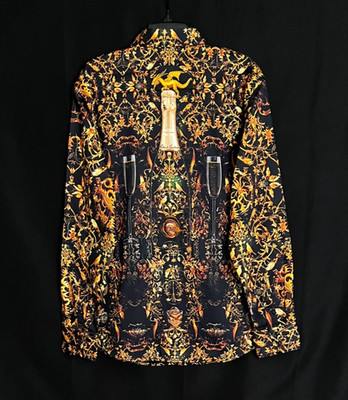 Robert Graham BRUT Champagne & Skulls $328 2XL NWT Classic Fit XXL FREE SHIP!