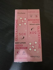 NIB 2x Glutathione Body Lotion, Glutathione 50x Tone up Body Cream Exp: 04/2028