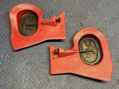 73-87 Chevy GMC Truck KICK PANELS with VENTS Non A/C in Maroon Red SQUARE BODY