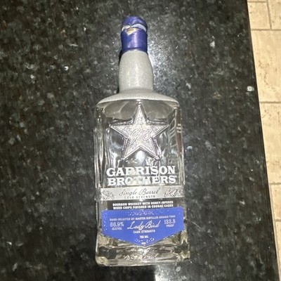 Garrison Brothers Lady Bird Cask Strength Bourbon Whiskey Bottle 750ml empty