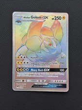 Pokemon Alolan Golem GX 113/111 TCG Card Crimson Invasion Rainbow Secret Rare NM on eBay
