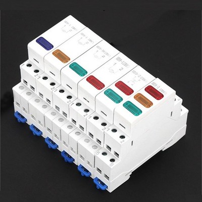 DIN Rail Mount LED Signal Lamp 230V Power Indicator Light for Control Panels
