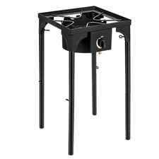 High Pressure Portable Propane Camp Stove - 75,000 BTU Cast Iron Burner