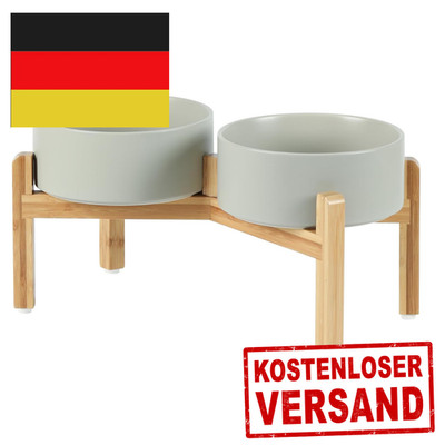 Keramik Hundefutterbecher 18,5 cm Futterbecher mit Ständer