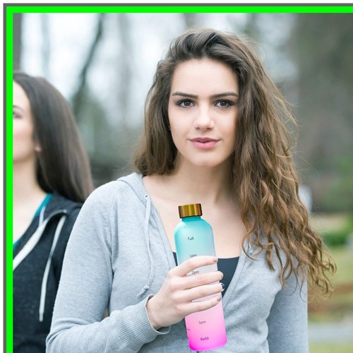 EcoTrack Trinkflasche mit elegantem Golddeckel für Damen - Bild 3 von 6