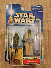 NEW IN BOX Star Wars Attack Of The Clones Tusken Raider Female With Child Figure