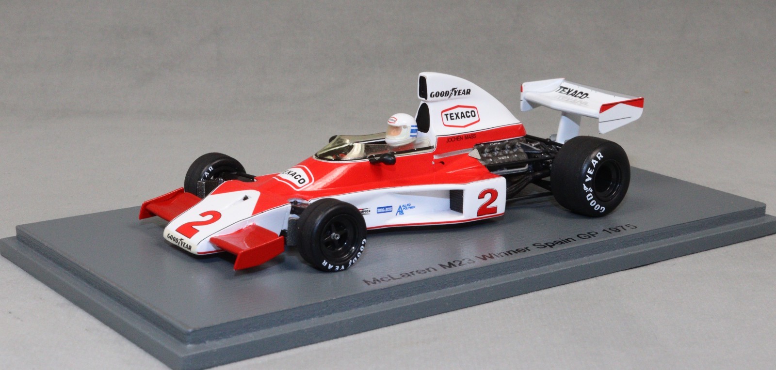 Spark McLaren M23 1975 Spanish Formula 1 Grand Prix Win Jochen Mass S5742 1/43