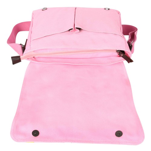 Canvas Anime Messenger Bag Women Shoulder Bag Satchel Crossbody Bag Pink - Picture 4 of 5