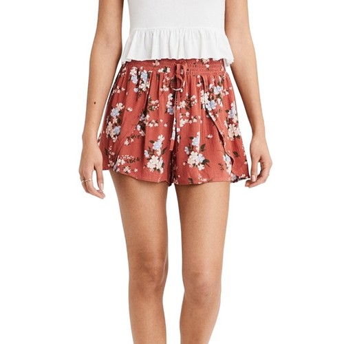 American Eagle AE Floral Print High Rise Tulip Runner Shorts Festival Women's S - Picture 2 of 8