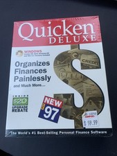 Sealed Quicken Deluxe 97 Windows Business Productivity Win 95 And Win 3.1 Ver
