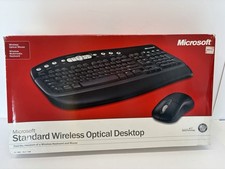 Microsoft Wireless Multimedia Keyboard 1.1 Model 1014 w Receiver Optical Mouse