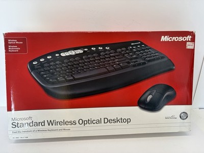 Microsoft Wireless Multimedia Keyboard 1.1 Model 1014 w Receiver + Optical Mouse