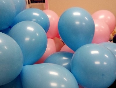Qualatex Pink & Blue 16''(50) Great 4 Decorating 2nd's some have Slight Color Run