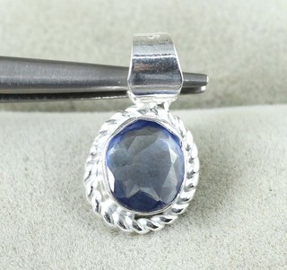 3.60 Ct Natural Blue Sapphire Cushion Certified Gemstone Pendant Black Friday