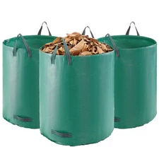 VEVOR 3-Pack 72 Gallon Reusable Yard Waste Bag Garden Leaf Trash Container Lawn