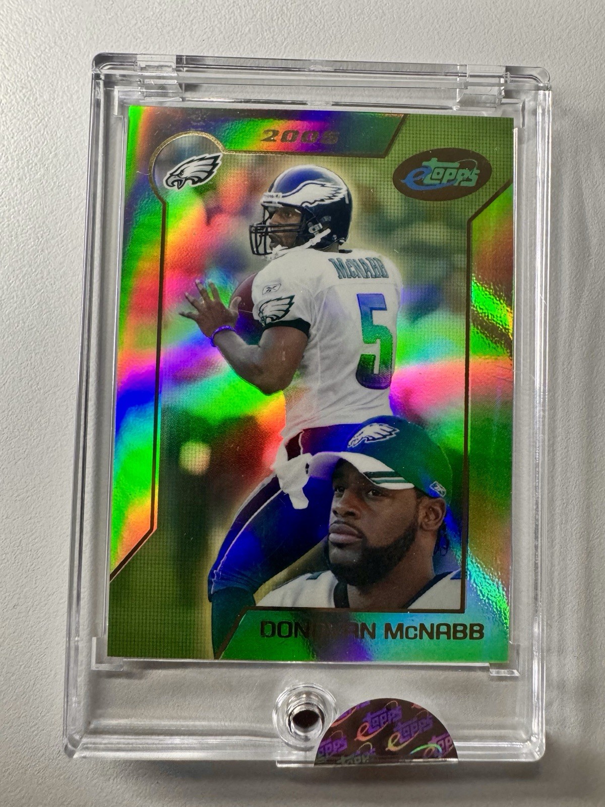 2005 Topps eTopps Donovan McNabb Eagles Factory Encased #22 Print Run /1169