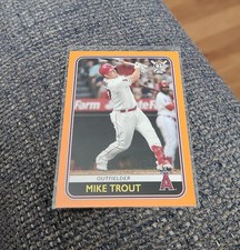 2020 Topps Big League Baseball Mike Trout #68 Orange Los Angeles Angels