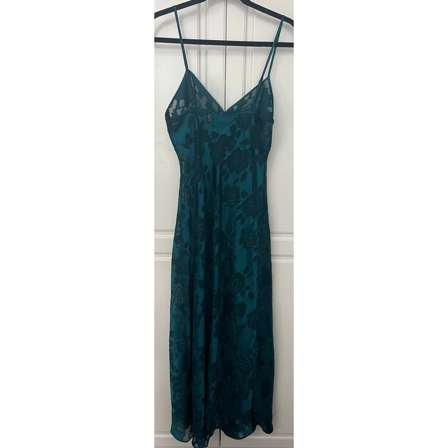 UNDERCOVER Abito Slip Vintage Victoria's Secret Lingerie Raso Verde Smeraldo Taglia M